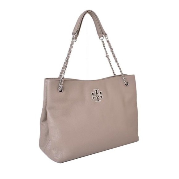 Tory Burch Britten Triple Compartment Tote in Gray NEW WITH TAGS - Picture 2 of 6